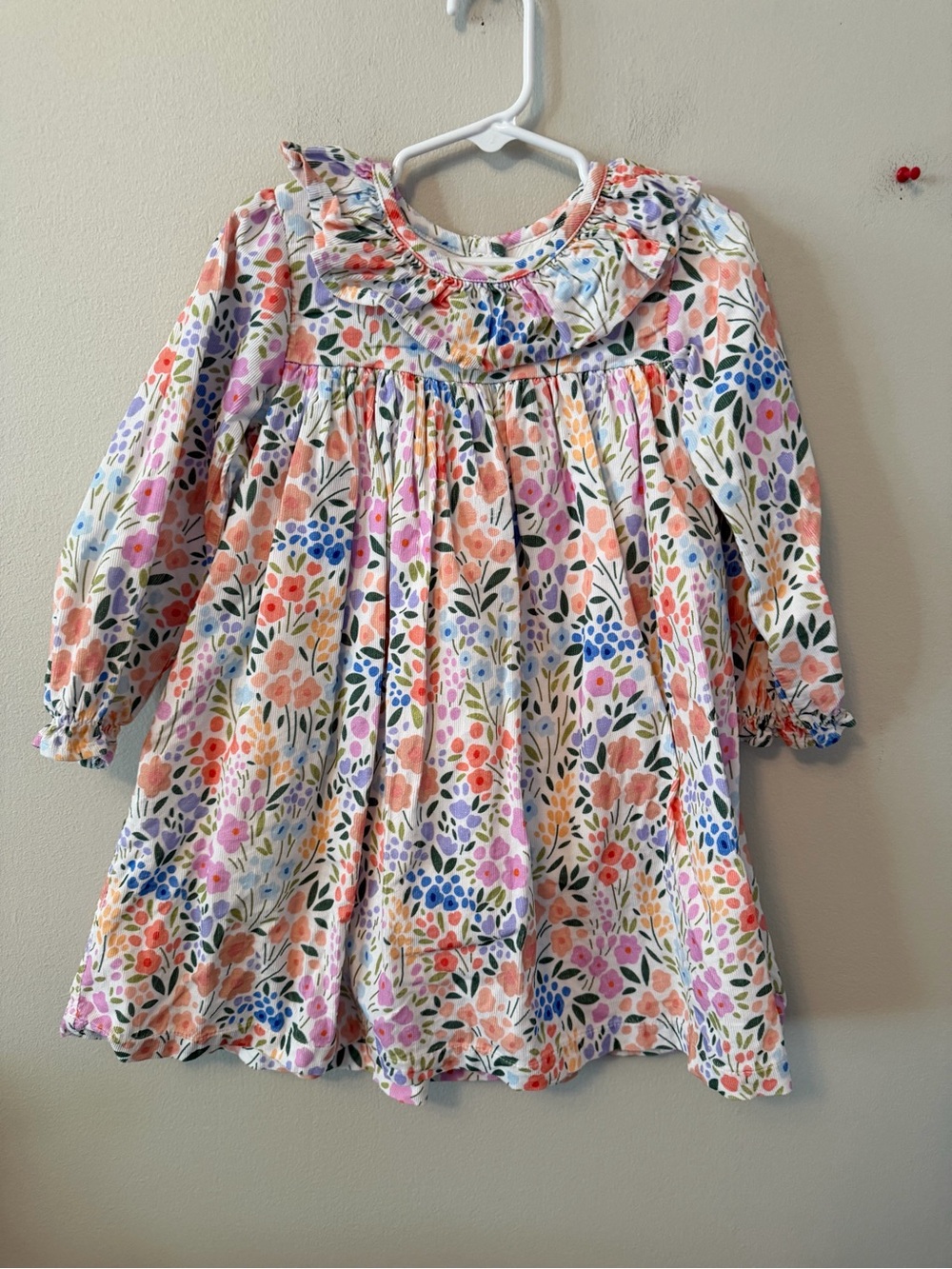 Cecil and Lou Floral Ruffle Collar Long-Sleeve Dress